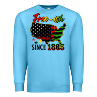 Ocean Blue free ish since 1865 Premium Sweatshirt - HRA Design Shop