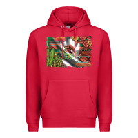 Cardinal mexico flag sunflowers roses and cactus with serape aztec and leopard Premium Hoodie - Artiststas