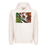 Pale Pink mexico flag sunflowers roses and cactus with serape aztec and leopard Premium Hoodie - Artiststas
