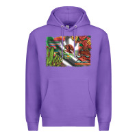 Purple mexico flag sunflowers roses and cactus with serape aztec and leopard Premium Hoodie - Artiststas