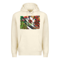 Sandshell mexico flag sunflowers roses and cactus with serape aztec and leopard Premium Hoodie - Artiststas