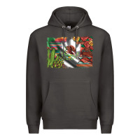 Smoke mexico flag sunflowers roses and cactus with serape aztec and leopard Premium Hoodie - Artiststas