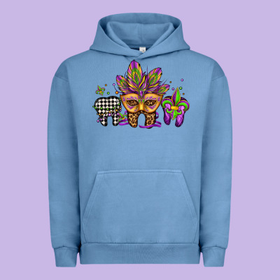 Mardi Gras Teeth Dental Assistant Urban Hoodie Designed By Jasminsmagicworld