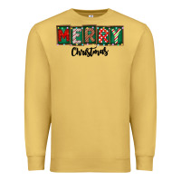 Antique Gold Merry Christmas Premium Sweatshirt - CowhideDigitalArt