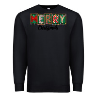 Black Merry Christmas Premium Sweatshirt - CowhideDigitalArt
