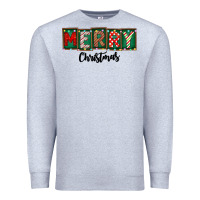 Heather Grey Merry Christmas Premium Sweatshirt - CowhideDigitalArt