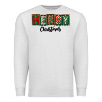Oatmeal Heather Merry Christmas Premium Sweatshirt - CowhideDigitalArt