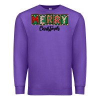 Purple Merry Christmas Premium Sweatshirt - CowhideDigitalArt