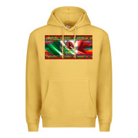 Antique Gold mexico flag serape roses leopard and glitter licanse plate Premium Hoodie - Artiststas