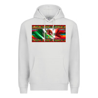 Dove Grey mexico flag serape roses leopard and glitter licanse plate Premium Hoodie - Artiststas