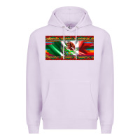Lilac mexico flag serape roses leopard and glitter licanse plate Premium Hoodie - Artiststas