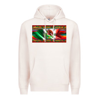 Pale Pink mexico flag serape roses leopard and glitter licanse plate Premium Hoodie - Artiststas