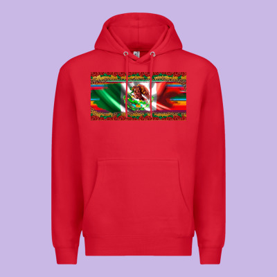 Mexico Flag Serape Roses Leopard And Glitter Licanse Plate Premium Hoodie Designed By Artiststas
