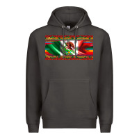 Smoke mexico flag serape roses leopard and glitter licanse plate Premium Hoodie - Artiststas