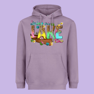 Living On Lake Time Heavyweight Hoodie Designed By Texasbilliewilder