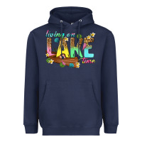 Navy living on lake time Heavyweight Hoodie - texasbilliewilder