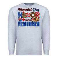 Heather Grey Memorial day honor and remember Premium Sweatshirt - Neo Western