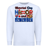 White Memorial day honor and remember Premium Sweatshirt - Neo Western
