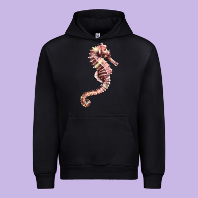 Pink Seahorse Urban Hoodie Designed By Lillyallendesigns