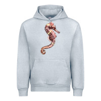 Heather Grey pink seahorse Urban Hoodie - LillyAllenDesigns