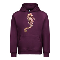 Mauve Wine pink seahorse Urban Hoodie - LillyAllenDesigns