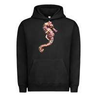 Pigment Black pink seahorse Urban Hoodie - LillyAllenDesigns