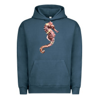 Pigment Midnight Navy pink seahorse Urban Hoodie - LillyAllenDesigns
