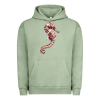 Pigment Oil Green pink seahorse Urban Hoodie - LillyAllenDesigns