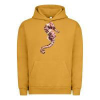 Pigment Peanut Butter pink seahorse Urban Hoodie - LillyAllenDesigns