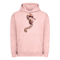 Pigment Salmon pink seahorse Urban Hoodie - LillyAllenDesigns