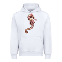 White pink seahorse Urban Hoodie - LillyAllenDesigns