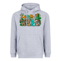 Heather Grey keep it wild Heavyweight Hoodie - Zillion Design Studio