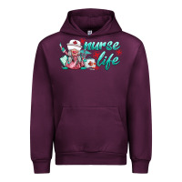 Mauve Wine nurse life gnomies Urban Hoodie - BarkalooDesign