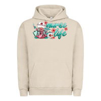 Pigment French Oak nurse life gnomies Urban Hoodie - BarkalooDesign
