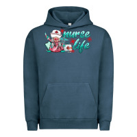 Pigment Midnight Navy nurse life gnomies Urban Hoodie - BarkalooDesign