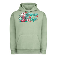 Pigment Oil Green nurse life gnomies Urban Hoodie - BarkalooDesign