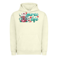 Pigment Pistachio nurse life gnomies Urban Hoodie - BarkalooDesign