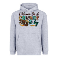 Heather Grey i wanna be a cowboy baby Heavyweight Hoodie - Zillion Design Studio