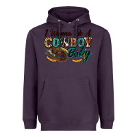 Plum i wanna be a cowboy baby Heavyweight Hoodie - Zillion Design Studio