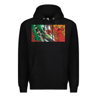 Black mexico flag cowhide leopard sunflower and roses licanse  plate Premium Hoodie - Artiststas