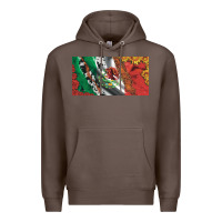 Coffee mexico flag cowhide leopard sunflower and roses licanse  plate Premium Hoodie - Artiststas