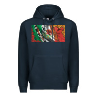 Navy mexico flag cowhide leopard sunflower and roses licanse  plate Premium Hoodie - Artiststas