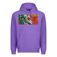 Purple mexico flag cowhide leopard sunflower and roses licanse  plate Premium Hoodie - Artiststas