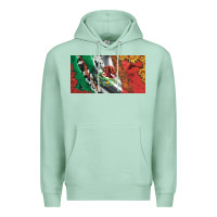 Seafoam mexico flag cowhide leopard sunflower and roses licanse  plate Premium Hoodie - Artiststas