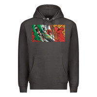 Mexico Flag Cowhide Leopard Sunflower And Roses Licanse  Plate Premium Hoodie | Teevron