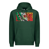 Sports Green mexico flag cowhide leopard sunflower and roses licanse  plate Premium Hoodie - Artiststas