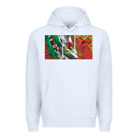 White mexico flag cowhide leopard sunflower and roses licanse  plate Premium Hoodie - Artiststas