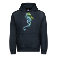 Navy Blue Seahorse Urban Hoodie - LillyAllenDesigns