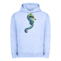 Pigment Grape Ice Blue Seahorse Urban Hoodie - LillyAllenDesigns