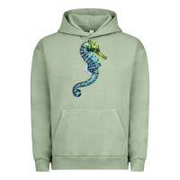 Pigment Oil Green Blue Seahorse Urban Hoodie - LillyAllenDesigns